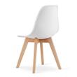 Set 4 scaune stil scandinav, Artool, Kito, PP, lemn, alb, 46x54.5x80 cm