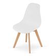 Set 4 scaune stil scandinav, Artool, Kito, PP, lemn, alb, 46x54.5x80 cm