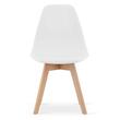 Set 4 scaune stil scandinav, Artool, Kito, PP, lemn, alb, 46x54.5x80 cm