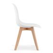 Set 4 scaune stil scandinav, Artool, Kito, PP, lemn, alb, 46x54.5x80 cm