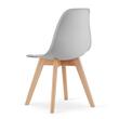 Set 4 scaune stil scandinav, Artool, Kito, PP, lemn, gri, 46x54.5x80 cm