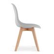 Set 4 scaune stil scandinav, Artool, Kito, PP, lemn, gri, 46x54.5x80 cm