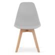 Set 4 scaune stil scandinav, Artool, Kito, PP, lemn, gri, 46x54.5x80 cm