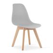 Set 4 scaune stil scandinav, Artool, Kito, PP, lemn, gri, 46x54.5x80 cm