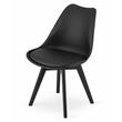 Set 4 scaune stil scandinav, Artool, Mark, PP, lemn, negru, 49x55.5x82.5 cm
