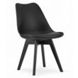 Set 4 scaune stil scandinav, Artool, Mark, PP, lemn, negru, 49x55.5x82.5 cm