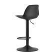 Scaun de bucatarie/bar, Artool, Hoga, rotativ, PP, piele ecologica, negru, 38x40x81-102 cm