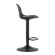 Scaun de bucatarie/bar, Artool, Hoga, rotativ, PP, piele ecologica, negru, 38x40x81-102 cm