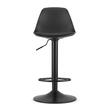 Scaun de bucatarie/bar, Artool, Hoga, rotativ, PP, piele ecologica, negru, 38x40x81-102 cm