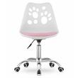 Scaun de birou, Artool, Print, rotativ, PP, alb si roz, 50x57x93.5 cm