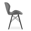 Scaun stil scandinav, Artool, Lago, piele ecologica, lemn, gri si negru, 47.5x52x74 cm