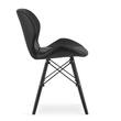 Set 4 scaune stil scandinav, Artool, Lago, piele ecologica, lemn, negru, 47.5x52x74 cm