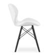 Set 4 scaune stil scandinav, Artool, Lago, piele ecologica, lemn, alb si negru, 47.5x52x74 cm