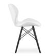 Scaun stil scandinav, Artool, Lago, piele ecologica, lemn, alb si negru, 47.5x52x74 cm