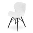 Set 4 scaune stil scandinav, Artool, Lago, piele ecologica, lemn, alb si negru, 47.5x52x74 cm