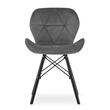 Scaun stil scandinav, Artool, Lago Velvet, catifea, lemn, gri si negru, 47x52x73.5 cm
