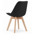 Scaun stil scandinav, Artool, Nori, stofa, lemn, negru, 48.5x54x84 cm