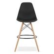 Scaun de bucatarie/bar, Artool, Lamal, PP, lemn, negru si natur, 54x55x107.5 cm