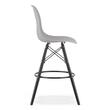 Scaun de bucatarie/bar, Artool, Lamal, PP, lemn, gri si negru, 54x55x107.5 cm