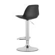 Scaun de bucatarie/bar, Artool, Hoga, rotativ, PP, piele ecologica, negru si argintiu, 38x40x81-102 cm