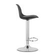 Scaun de bucatarie/bar, Artool, Hoga, rotativ, PP, piele ecologica, negru si argintiu, 38x40x81-102 cm