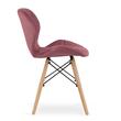 Scaun stil scandinav, Artool, Lago, catifea, lemn, roz inchis, 47x52x74 cm