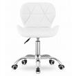 Scaun de birou, Artool, Avola, rotativ, piele ecologica, alb, 53.5x55.5x73.5-84.5 cm