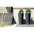 Ghiveci de flori rotund, 40 cm, 35/64 L, imitatie ratan, crem, Strend Pro