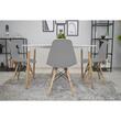 Scaun stil scandinav, Artool, Osaka, PP, lemn, gri, 46x54x81 cm