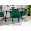 Scaun stil scandinav, Artool, Lugo, catifea, metal, verde si negru, 57.5x56.5x86.5 cm