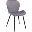 Scaune bucatarie/living, set 4 buc, Jumi, Veira, catifea, metal, gri, 52x56x85 cm