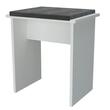 Masa de toaleta/machiaj + Taburet, alba, cu oglinda si LED-uri, Irina, 94x43x141 cm