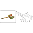 Suport grinda metalic, zincat, reglabil, 125 mm, Strend Pro