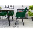 Scaun stil scandinav, Artool, Lugo, catifea, metal, verde si negru, 57.5x56.5x86.5 cm