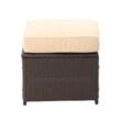 Set mobilier gradina/terasa, poliratan, maro si crem, 1 masa, 2 tabureti, 1 canapea colt, Chomik, Cassy