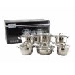 Set oale cu capac, inox, 12 piese, Perfect Home De Luxe
