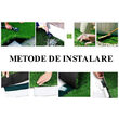 Iarba artificiala verde 1x5 m, inaltime fir 7 mm