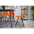 Scaun stil scandinav, Artool, Osaka, PP, lemn, portocaliu si negru, 46x54x81 cm