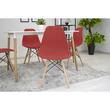 Set 4 scaune stil scandinav, Artool, Osaka, PP, lemn, vermilion, 46x54x81 cm