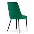Set 4 scaune stil scandinav, Artool, Imola, catifea, metal, verde, 48.5x61x93.5 cm