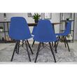 Scaun stil scandinav, Artool, Osaka, PP, lemn, albastru si negru, 46x54x81 cm