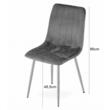 Set 6 scaune bucatarie/living, Artool, Lava, catifea bej deschis, picioare metal natur, 45x55x86 cm