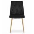 Set 6 scaune bucatarie/living, Artool, Libra, catifea neagra, picioare metal natur, 45x54x86.5 cm