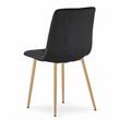 Set 6 scaune bucatarie/living, Artool, Libra, catifea neagra, picioare metal natur, 45x54x86.5 cm