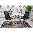 Scaun stil scandinav, Artool, Amore, catifea, metal, negru, 48x56x93 cm
