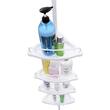 Raft pentru baie/dus, Vasagle, reglabil, inox, 4 rafturi, alb, 85-305 cm
