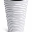 Ghiveci decorativ de flori, rotund, inalt, alb, 39x75 cm, Sand Slim