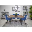 Scaun stil scandinav, Artool, Osaka, PP, lemn, albastru si negru, 46x54x81 cm