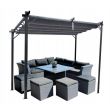 Pergola de gradina gri 2,95x3,95x2,3 m