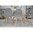 Scaun stil scandinav, Artool, Osaka, PP, lemn, gri, 46x54x81 cm